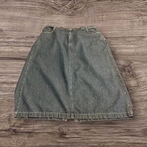Vintage 90s Susan Bristol Casuals Denim Jean Skirt MIDI Size 18W